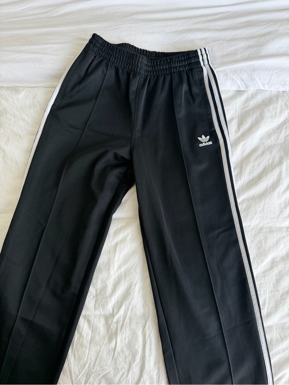 adidas Black Pants with White Three Stripes